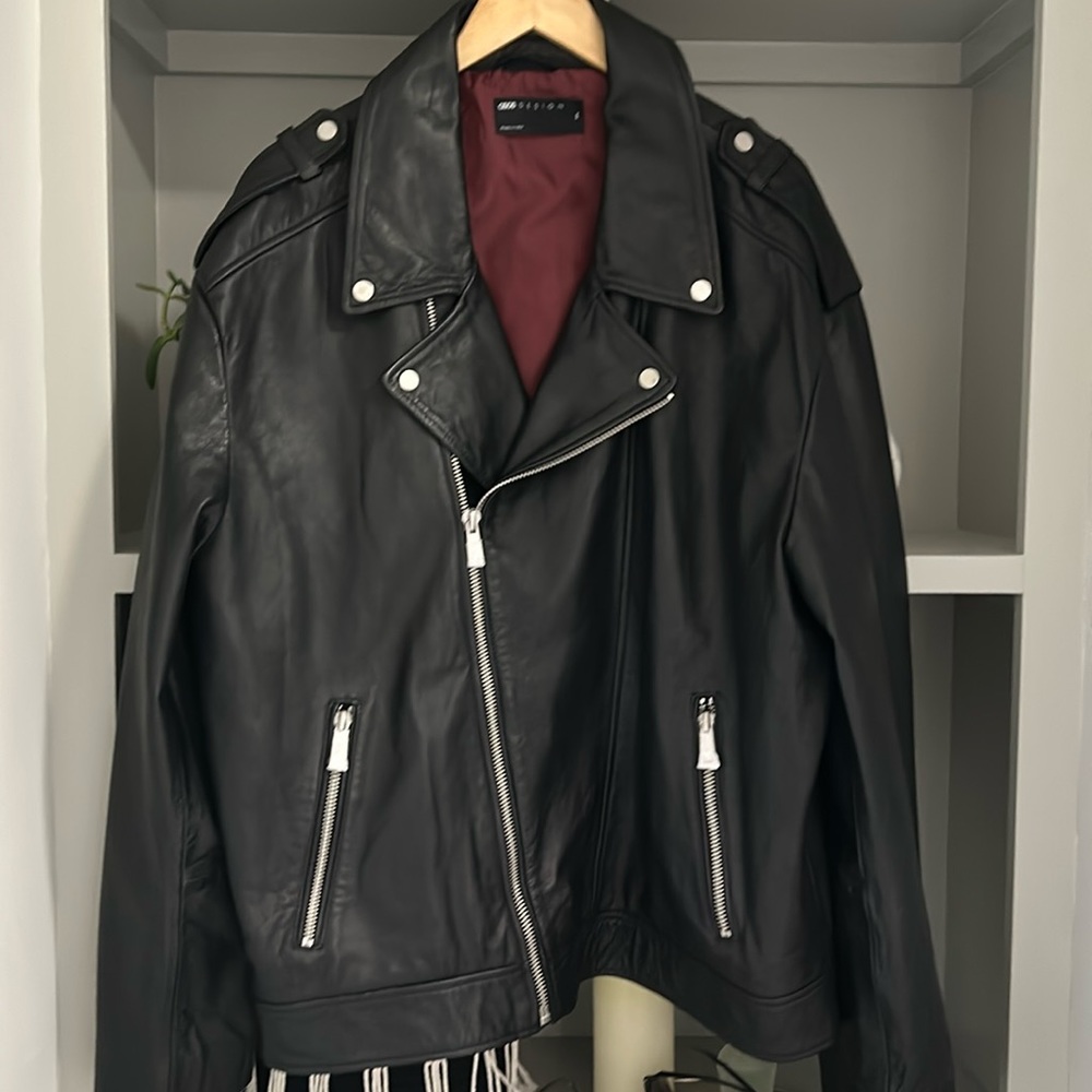 Real Leather Motto Jacket